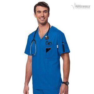 KOI™ 655 Men's Coby Scrub Top - Royal Blue
